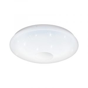 Zilveren plafondlamp kunststof, Barbera, 20W, warm tot koud wit verstelbare LED
