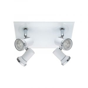 Stalen plafondlamp Jasmijn wit