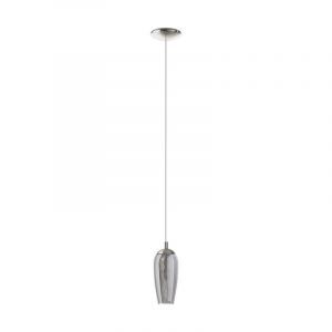 Nikkelen design hanglamp glas, Olcay