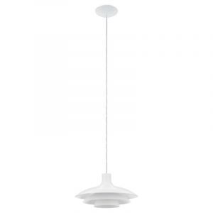 Witte hanglamp staal, Cathalina