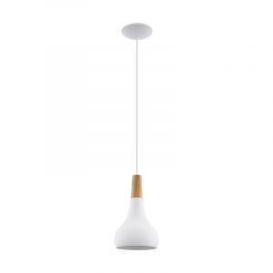 Witte hanglamp staal, Tjebbe