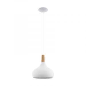 Witte hanglamp staal, Tjebbe