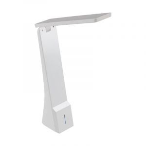 Witte moderne bureaulamp kunststof, Chama, 1W, white switch LED, met touchdimmer