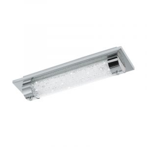 Chromen design plafondlamp glas, Iris, 8W, 4000K LED, IP44