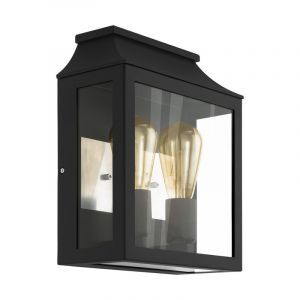 Moderne buiten wandlamp Lennox Gegoten Aluminium Zwart