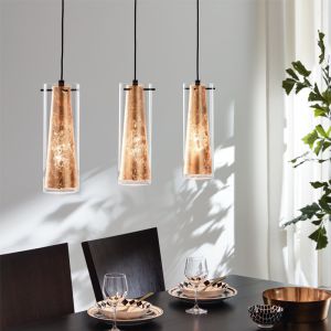 Gouden moderne hanglamp glas, Barceno