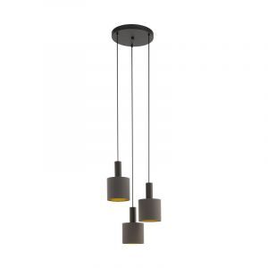Bruine moderne hanglamp stof, Mies