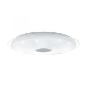 Witte plafonniere Dunya, groot, staal, met verstelbare lichtkleur