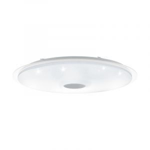 Witte plafonniere Dunya, groot, staal, met verstelbare lichtkleur