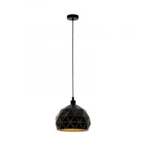 Zwarte moderne hanglamp staal, Silva