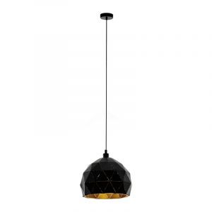 Zwarte moderne hanglamp staal, Silva
