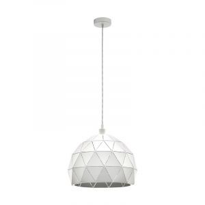 Witte moderne hanglamp staal, Silva