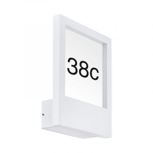 Witte moderne buitenlamp, Jovan, aluminium, IP44