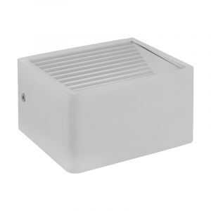 Witte moderne buitenlamp, Nicoliene, aluminium, 6w 3000K (warm wit) LED