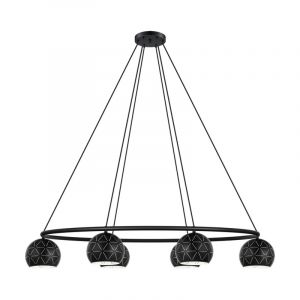 Zwarte moderne hanglamp staal, Madelein