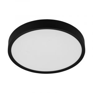 Zwarte moderne plafonniere, Jouk, kunststof, 33w 3000K (warm wit) LED