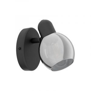 Zwarte design plafondspot, Ritchy, staal