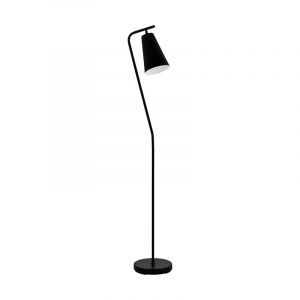 Zwarte retro vloerlamp, Silvio, staal