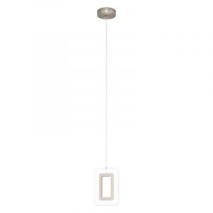 Nikkelen hanglamp kunststof, Niels, 5W, 3000K LED