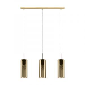 Gouden design hanglamp glas, Tino