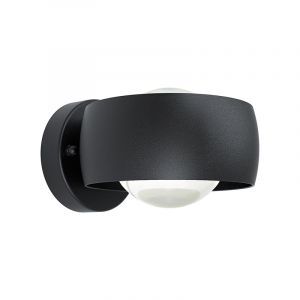 Zwarte moderne buitenlamp aluminium, Lyn, 2W, 3000K LED, IP44