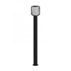 Zwarte moderne buitenlamp, Latife, staal, IP44