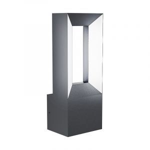 Zwarte moderne buitenlamp, Larisa, aluminium, 5w 3000K (warm wit) LED