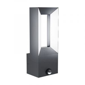 Zwarte moderne buitenlamp met bewegingssensor, Larisa, aluminium, met bewegingssensor