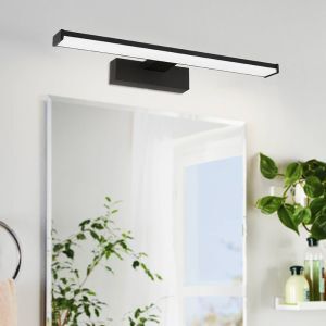 Zwarte spiegelverlichting kunststof, Nancy, 7,4W, 4000K LED, IP44