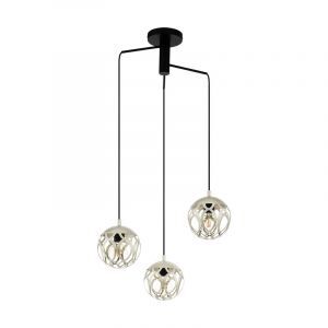 Grijze moderne hanglamp staal, Eveliene