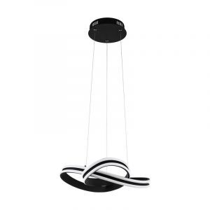 Zwarte moderne hanglamp kunststof, Marigje, 18W, 3000K LED