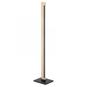 Zwarte landelijke vloerlamp, Ludovica, staal