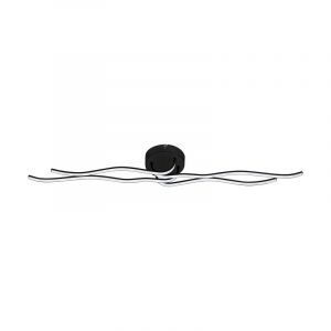Zwarte moderne plafonnière aluminium, Therese, 36W, 3000K LED