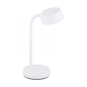 Witte tafellamp Annelin, kunststof