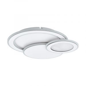 Witte moderne plafonniere, Everdina, staal, met verstelbare lichtkleur