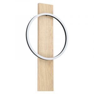 Zwarte landelijke wandlamp, Annebel, staal, 12w 3000K (warm wit) LED
