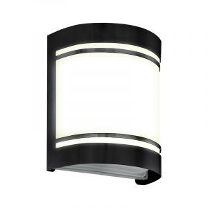 Zwarte moderne buitenlamp staal, Aartje, IP44