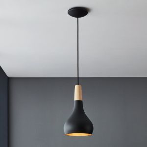 Zwarte hanglamp aluminium, Tjebbe