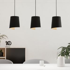 Zwarte landelijke hanglamp aluminium, Vincenzo