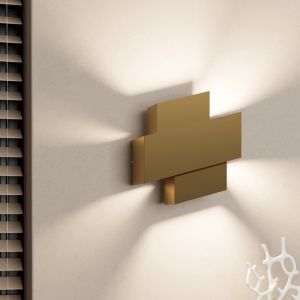 Gouden design wandlamp aluminium, Kylie