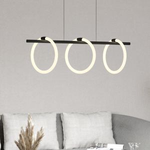 Zwarte moderne hanglamp aluminium, Thibaut, 9W, 3000K LED