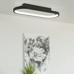 Zwarte moderne plafondlamp aluminium, Maira, 27W, 3000K LED, 3-staps dimbaar