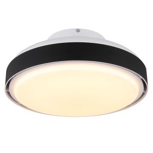 Zwarte moderne plafondventilator kunststof, Madhavi, 40W, warm tot koud wit verstelbare LED, met afstandsbediening