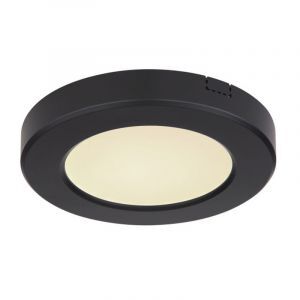 Zwarte plafonnière Cage, kunststof, 6W, geïntegreerd LED met verstelbare lichtkleur