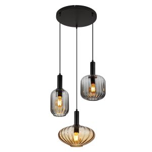Design eettafel hanglamp rookglas, Marjolein