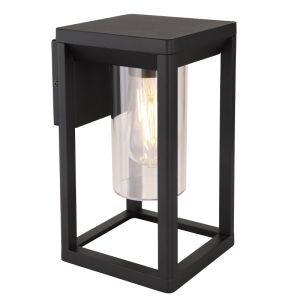 Moderne buitenlamp Vildan, zwart, metaal, IP44