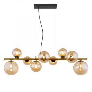 Design hanglamp Melinda, amber, glas