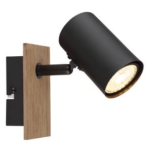 Zwarte moderne wandspot metaal, Philomena