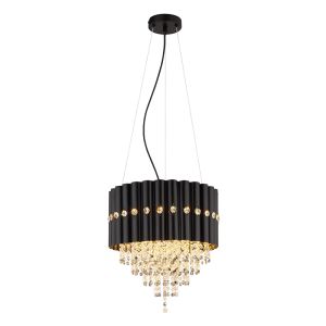 Zwarte design kroonluchter kristal, Moniek