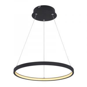 Zwarte hanglamp Jeana, metaal, modern, geïntegreerd LED
